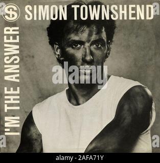 Simon Townshend - Ich bin die Antwort - Vintage Vinyl Album Cover Stockfoto