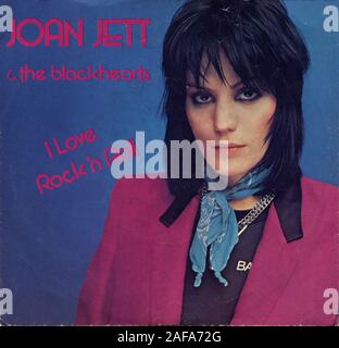 Joan Jett & Die Blackhearts - I Love Rock'n Roll - Vintage Vinyl Album Cover Stockfoto