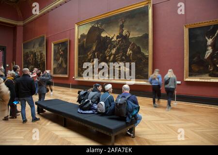 Das Floß der Medusa durch französische Maler Theodore Gericault im Louvre, Paris Stockfoto