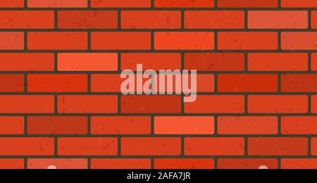 Brick nahtlose Muster Hintergrund. Vektor wand Red Brick Textur. Stock Vektor