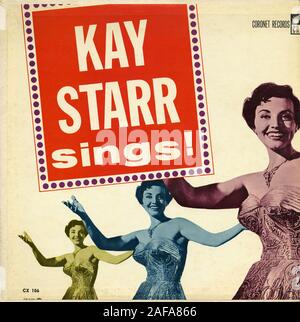 Kay Starr singt - Vintage Vinyl Album Cover Stockfoto