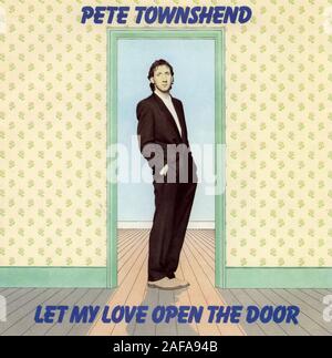 Pete Townshend - lass meine Liebe die Tür öffnen - Vintage Vinyl Album Cover Stockfoto