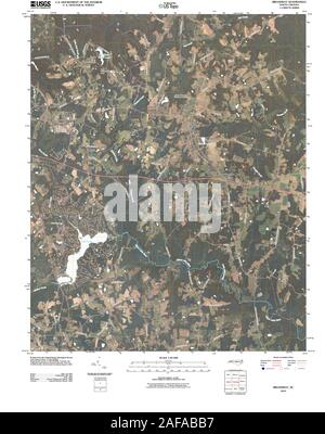 USGS TOPO Karte North Carolina NC-Broadway 20100825 TM Wiederherstellung Stockfoto