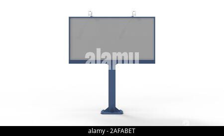3D-Rendering von Reklametafeln in Weiß stucio Hintergrund isoliert Stockfoto