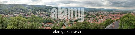 Wernigerode war die Hauptstadt des mittelalterlichen Grafschaft Wernigerode und Stolberg-Wernigerode. Stockfoto