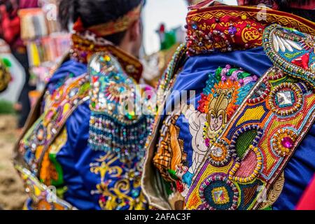 Mexiko Puebla Huejotzingo Karneval historische Nachstellung der Schlacht von 5. Mai 1862 - Mittagessen und Entspannung Zeit der Zapper Bataillon - März 2019 Stockfoto