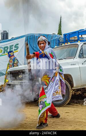 Mexiko Puebla Huejotzingo Karneval historische Nachstellung der Schlacht von 5. Mai 1862 - Mittagessen und Entspannung Zeit der Zapper Bataillon - März 2019 Stockfoto