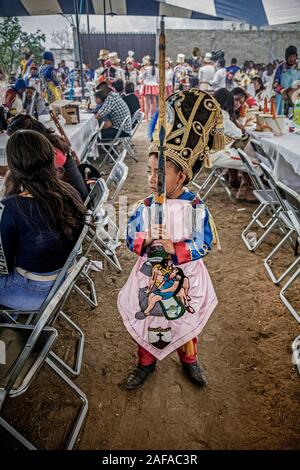 Mexiko Puebla Huejotzingo Karneval historische Nachstellung der Schlacht von 5. Mai 1862 - Mittagessen und Entspannung Zeit der Zapper Bataillon - März 2019 Stockfoto