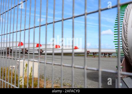 Siemens Gamesa wind turbine blades Great Yarmouth in Norfolk UK Stockfoto