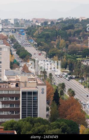 Diagonal von einem skysraper, Barcelona. Katalonien, Spanien Stockfoto