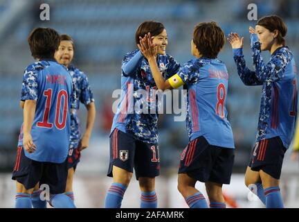 Mana Iwabuchi, Rikako Kobayashi, Japan Team Group (JPN), 14. Dezember 2019. - Fußball: EAFF E-1 Fußball-Europameisterschaft der Frauen 2019 Final Korea Republik Übereinstimmung zwischen Chaina 0-3 Japan bei Busan Gudeok Stadion in Busan, Südkorea, Quelle: LBA/Alamy leben Nachrichten Stockfoto