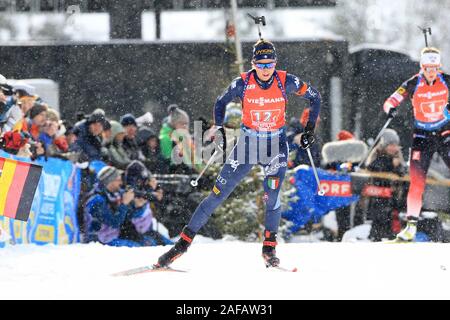 Biathlonzentrum, Hochfilzen, Österreich. 14 Dez, 2019. International Biathlon Union Wm Hochfilzen, Tag 3, Frauen 4 x 6 km Staffel, Lisa Vittozzi (ITA); - Redaktionelle Verwendung Credit: Aktion plus Sport/Alamy leben Nachrichten Stockfoto