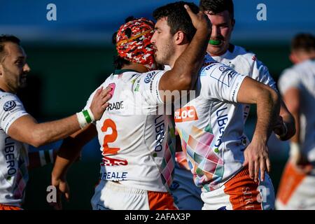 Treviso, Italien. 14 Dez, 2019. Glück für latry von Leonardo sarto (Treviso) bei Benetton Treviso vs Lyon, Rugby Heineken Champions Cup in Treviso, Italien, 14. Dezember 2019 - LPS/Ettore Griffoni Credit: Ettore Griffoni/LPS/ZUMA Draht/Alamy leben Nachrichten Stockfoto