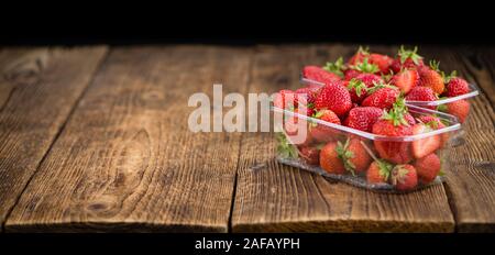 Teil von frischen Erdbeeren, Nahaufnahme, selektiven Fokus Stockfoto