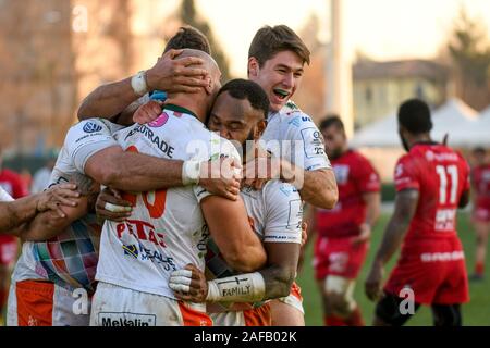 Treviso, Italien. 14 Dez, 2019. Glück für latry von Marco lazzaroni (Treviso) bei Benetton Treviso vs Lyon - Rugby Heineken Champions Cup - Kreditkarten: LPS/Ettore Griffoni/Alamy leben Nachrichten Stockfoto