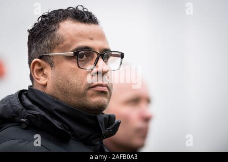 Tiel, Niederlande. 14 Dez, 2019. TIEL, 14-12-2019, Sportpark de Lok, Niederländische Tweede Divisie Fußball Saison 2019/2020. Player AFC Ulrich Landvreugd während des Spiels TEC-AFC. Credit: Pro Schüsse/Alamy leben Nachrichten Stockfoto