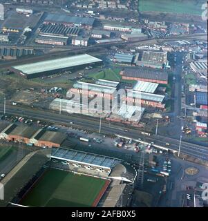 1982 Luftaufnahmen von Leeds, West Yorkshire, Nordengland, Großbritannien Stockfoto