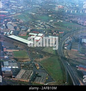 1982 Luftaufnahmen von Leeds, West Yorkshire, Nordengland, Großbritannien Stockfoto