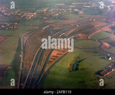 1982 Luftaufnahmen von Leeds, West Yorkshire, Nordengland, Großbritannien Stockfoto