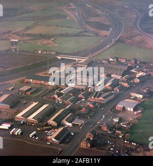 1982 Luftaufnahmen von Leeds, West Yorkshire, Nordengland, Großbritannien Stockfoto