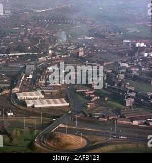 1982 Luftaufnahmen von Leeds, West Yorkshire, Nordengland, Großbritannien Stockfoto