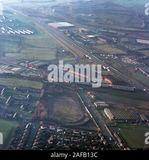 1982 Luftaufnahmen von Leeds, West Yorkshire, Nordengland, Großbritannien Stockfoto