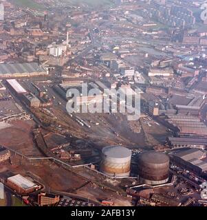 1982 Luftaufnahmen von Leeds, West Yorkshire, Nordengland, Großbritannien Stockfoto