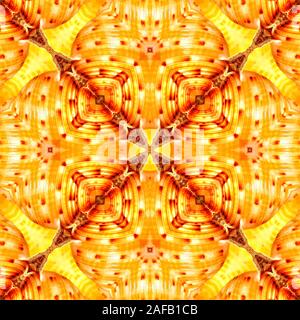 Symmetrische reflektierte Muster von einem ursprünglichen Foto von einem chinesischen Tun shell erstellt (Tonna chinensis) Stockfoto