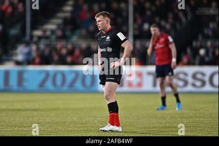 Hendon, Vereinigtes Königreich. 14 Dez, 2019. Nick Tompkins (Sarazenen). Sarazenen v Munster Rugby. Pool 4. Heineken Champions Cup. Allianz Park. Hendon. London. UK. Kredit Garry Bowden / Sport in Bildern/Alamy Leben Nachrichten. Credit: Sport in Bildern/Alamy leben Nachrichten Stockfoto
