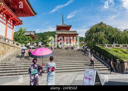 Kyoto, Japan, Asien - September 5, 2019: Die Kiyomizudera Tempel in Kyoto Stockfoto