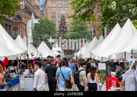 Australische Weihnachtsmarkt in Martin Place Sydney City Centre, Australien Stockfoto