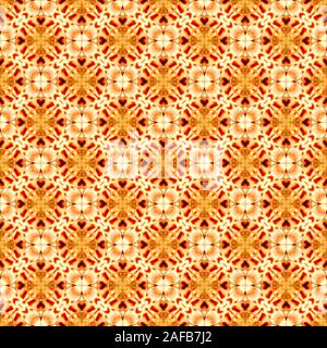 Symmetrische replected abstraktes Muster aus einem original Foto von einem Areola Babel seashell erstellt (Babylonia areolata) Stockfoto