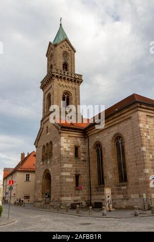 St. Pauls, Evangelisch-lutherische Pfarrkirche in Dinkelsbühl, Mittelfranken, Bayern, Deutschland. Stockfoto