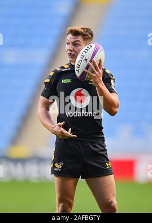 COVENTRY, Vereinigtes Königreich. 14 Dez, 2019. Wird Porter von Wespen shouts Anweisungen Mate während der Runde 4 der Europäischen Rugby Challenge Cup - Wespen Team vs Edinburgh Rugby bei Ricoh Arena am Samstag, den 14. Dezember 2019. COVENTRY, England. Credit: Taka Wu/Alamy leben Nachrichten Stockfoto