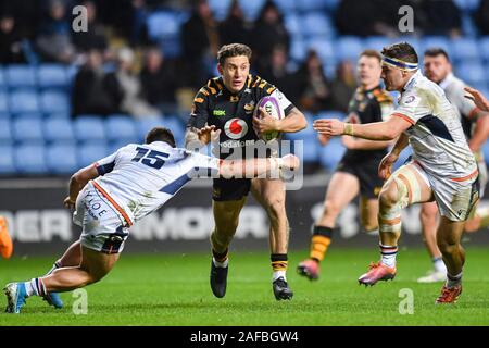 COVENTRY, Vereinigtes Königreich. 14 Dez, 2019. Während der ersten Runde 4 der Europäischen Rugby Challenge Cup - Wespen vs Edinburgh Rugby bei Ricoh Arena am Samstag, den 14. Dezember 2019. COVENTRY, England. Credit: Taka Wu/Alamy leben Nachrichten Stockfoto