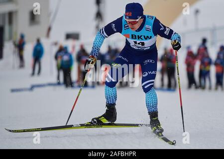 Davos, Schweiz, 14. Dezember 2019. Mikkonen Juho Fin bei der Sprint Qualifikation bin FIS Langlauf Weltcup Davos Nordic 2019 in Davos. Stockfoto