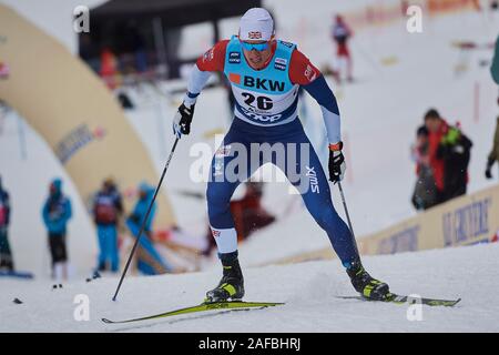 Davos, Schweiz, 14. Dezember 2019. Junge Andrew Gbr bei der Sprint Qualifikation bin FIS Langlauf Weltcup Davos Nordic 2019 in Davos. Stockfoto