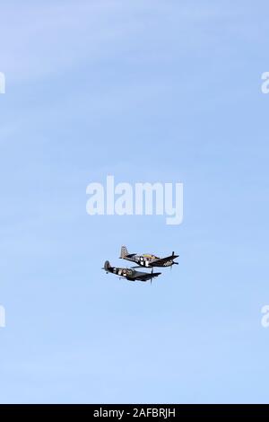 September 2019 - Goodwood Revival Meeting Weltkrieg zwei Kampfflugzeuge Stockfoto