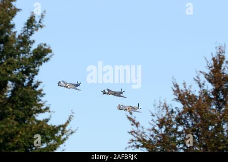 September 2019 - Goodwood Revival Meeting Weltkrieg zwei Kampfflugzeuge Stockfoto