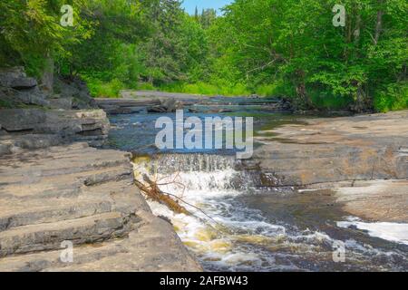 Split Rock Lighthouse State Park ist ein State Park von Minnesota am Nordufer des Lake Superior. Es ist am besten für die malerischen Split Rock Lig bekannt Stockfoto