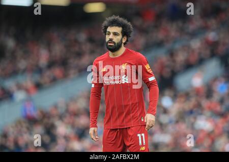 14. Dezember 2019, Liverpool, Liverpool, England; Premier League, Liverpool v Watford: Mohamed Salah (11) von Liverpool während des Spiels Credit: Mark Cosgrove/News Bilder Stockfoto