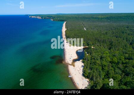 Bergleute Schloss am Lake Superior dargestellten Felsen National Lakeshore Michigan obere Halbinsel am Lake Superior Stockfoto