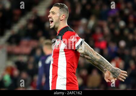 Southampton, Großbritannien. 14. Dez 2019. Southampton, Danny Ings zeigt seine Frustration während der Premier League Match zwischen Southampton und West Ham United in der St. Mary's Stadium, Southampton am Samstag, den 14. Dezember 2019. (Credit: Jon Bromley | MI Nachrichten) das Fotografieren dürfen nur für Zeitung und/oder Zeitschrift redaktionelle Zwecke verwendet werden, eine Lizenz für die gewerbliche Nutzung Kreditkarte erforderlich: MI Nachrichten & Sport/Alamy Live News Credit: MI Nachrichten & Sport/Alamy leben Nachrichten Stockfoto