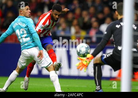 Madrid, Spanien. 14 Dez, 2019. Madrid, Spanien; 14/12/2019. - Fußball der Liga Match 17 Atletico de Madrid gegen Osasuna an der Wanda Metropolitano Stadium statt, in Madrid. Lemar (C) Atletico de Madrid Spieler Credit: Juan Carlos Rojas/Picture Alliance | Verwendung weltweit/dpa/Alamy leben Nachrichten Stockfoto