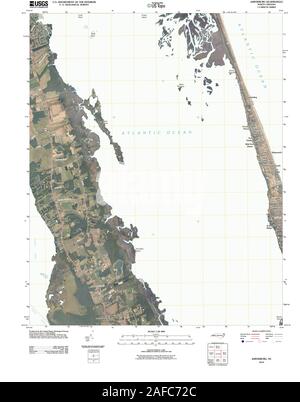 USGS TOPO Karte North Carolina NC Jarvisburg 20100909 TM Wiederherstellung Stockfoto