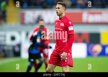 Paderborn, Deutschland. 14 Dez, 2019. firo: 14.12.2019, Fuvuball, 1.Bundesliga, Saison 2019/2020, SC Paderborn - Union Berlin Marcus Ingvartsen (Union Berlin) Porträt | Nutzung der weltweiten Kredit: dpa/Alamy leben Nachrichten Stockfoto