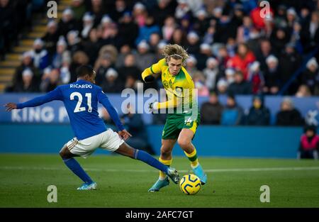 Leicester, Großbritannien. 14 Dez, 2019. Todd Cantwell von Norwich City während der Premier League Match zwischen Leicester City und Norwich City für die King Power Stadion, Leicester, England am 14. Dezember 2019. Foto von Andy Rowland. Credit: PRiME Media Images/Alamy leben Nachrichten Stockfoto