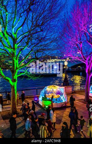 Southbank Centre Winter Festival und Weihnachtsmarkt, London, UK Stockfoto