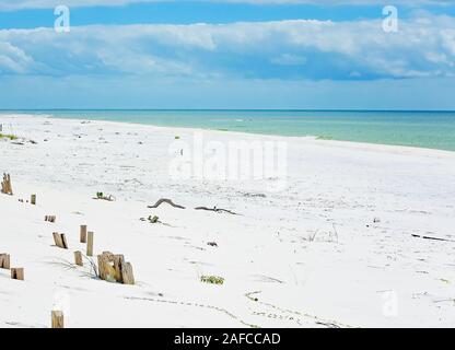 Einen leeren Strand ist dargestellt in St. Joseph Peninsula State Park, Sept. 22, 2019, in Port St. Joe, Florida. Stockfoto