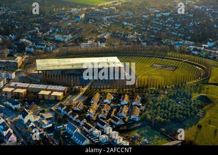 Luftbild, Training Center Akademie Mont-Cenis, solar Akademie Mont-Cenis, Solardach, hotel, Sodingen, Herne, Ruhrgebiet, NRW, Ger Stockfoto